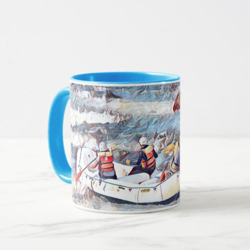 Ocoee River Tennessee Whitewater Rafting Painting Mug