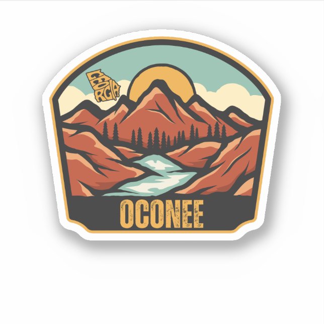 Oconee, Georgia Sticker (Front)