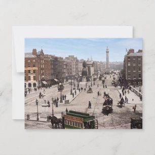 O'Connell Bridge and O'Connol Street 1890 Holiday Card