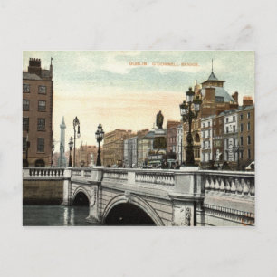 O'Connell Bridge, Dublin, Ireland 1915 Vintage Postcard