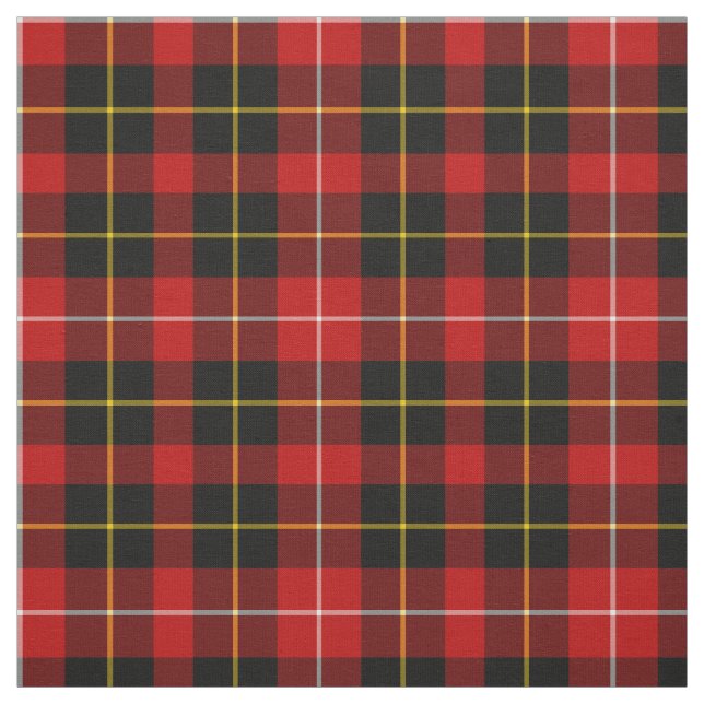 O'Connell Tartan Red and Black Irish Plaid Fabric (Swatch)