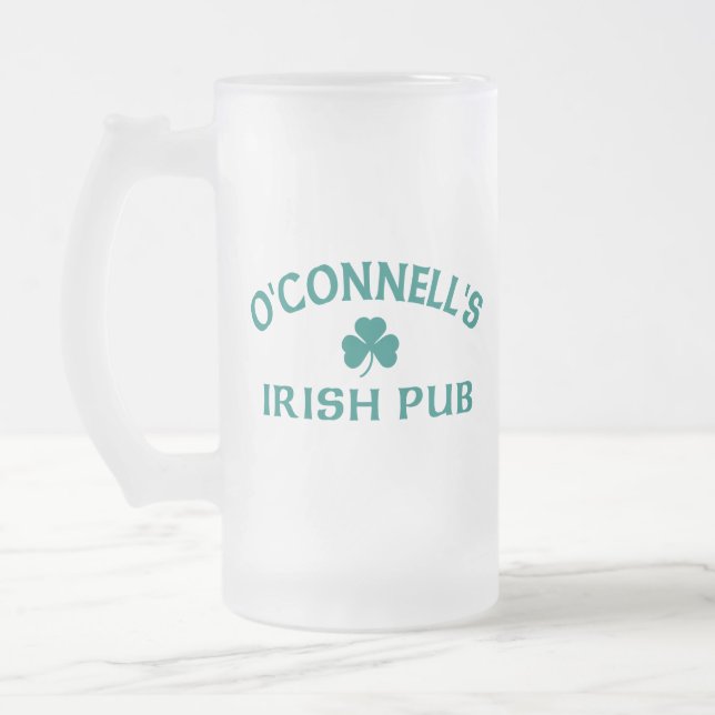 O'Connell's Irish Pub   Frosted Glass Beer Mug (Left)
