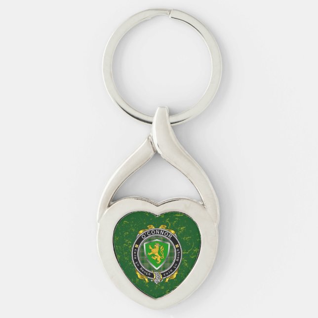 O'Connor/Connor (Kerry) Irish Silver Key Ring (Front)