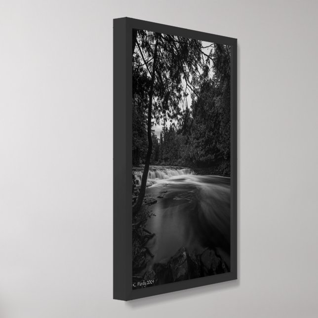 Ocqueoc Falls Framed Art (Framed Angled)
