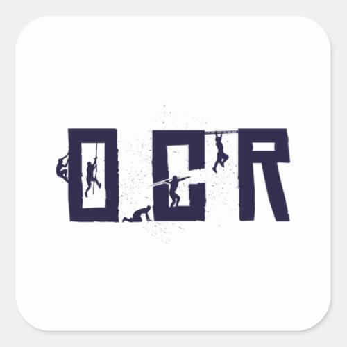 OCR Obstacle Race Square Sticker