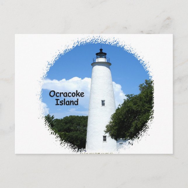 Ocracoke Island Light Postcard (Front)