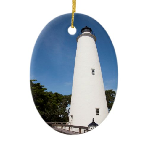 Ocracoke Island Lighthouse Ceramic Ornament