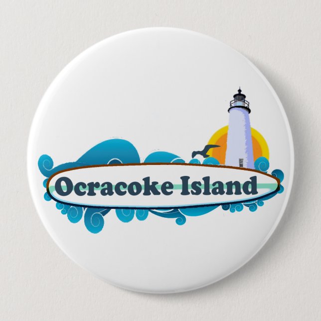 Ocracoke Island. Pinback Button (Front)