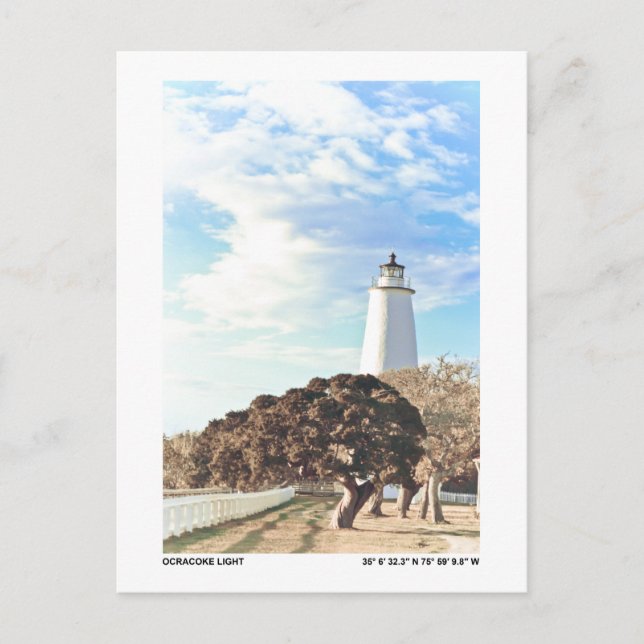 Ocracoke Light. Postcard (Front)