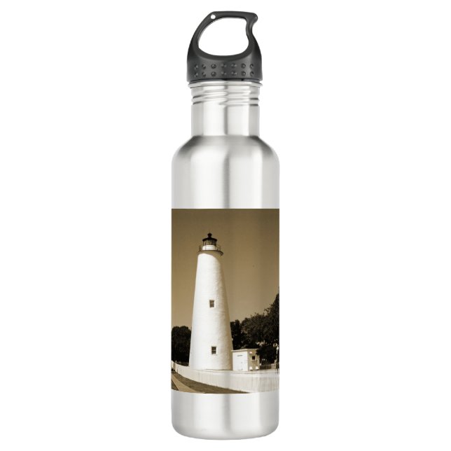 Ocracoke Lighthouse Aluminum Water Bottle (Front)