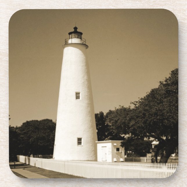Ocracoke Lighthouse Beverage Coaster (Front)