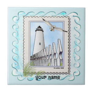 Ocracoke Lighthouse  Ceramic Tile