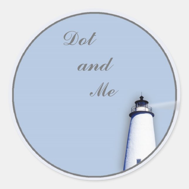Ocracoke Lighthouse Classic Round Sticker (Front)