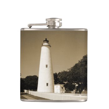 Ocracoke Lighthouse Flask by JTHoward at Zazzle
