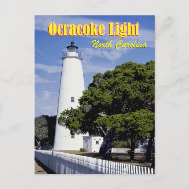 Ocracoke Lighthouse, North Carolina Postcard (Front)