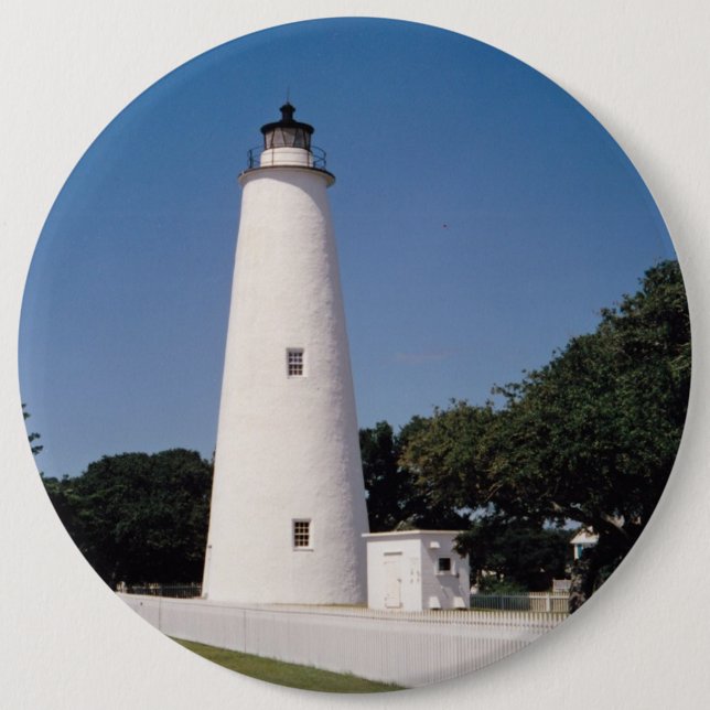 Ocracoke Lighthouse Pinback Button (Front)