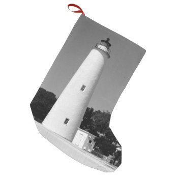 Ocracoke Lighthouse Small Christmas Stocking by JTHoward at Zazzle