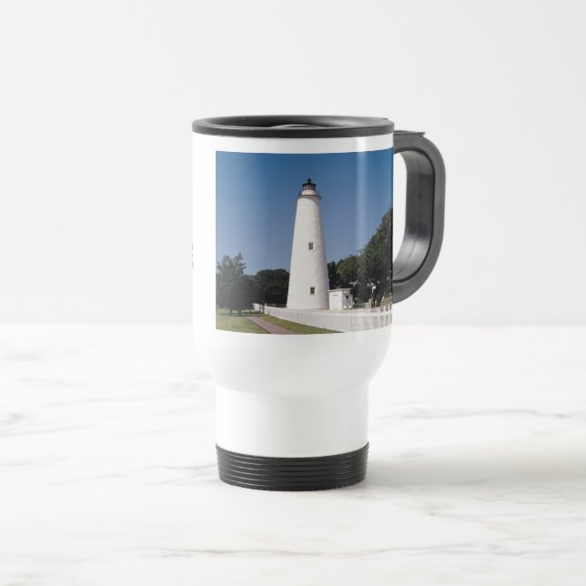 Ocracoke Lighthouse Travel Mug (Front Right)