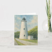 Ocracoke Lighthouse Watercolor