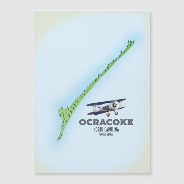 Ocracoke North Carolina USA map (Front)