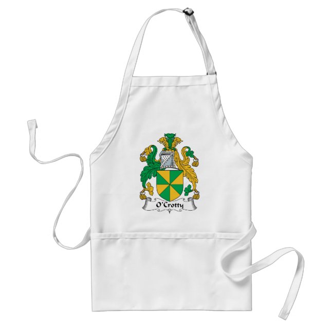 O'Crotty Family Crest Adult Apron (Front)