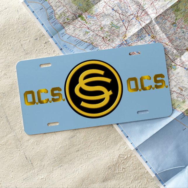 OCS Officer Candidate School  License Plate (In Situ)