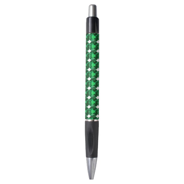 Octagon Emerald Pen (Front Vertical)