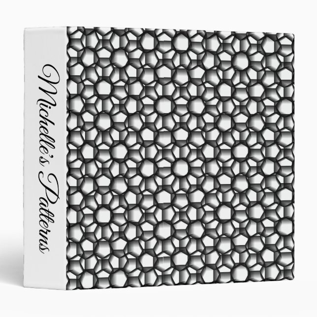 Octagon Lace 3 Ring Binder (Front/Spine)