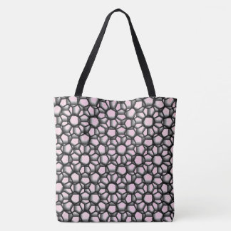 Octagon Lace Pink Tote Bag