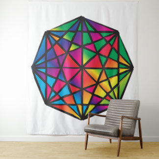 Octagon Matrix Series V2 (Multicolor) Tapestry