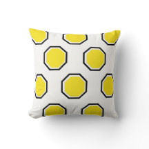 Octagon Pillow in Yellow and Black