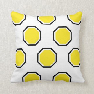 Octagon Pillow in Yellow and Black