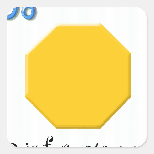 Octagon Square Sticker | Zazzle