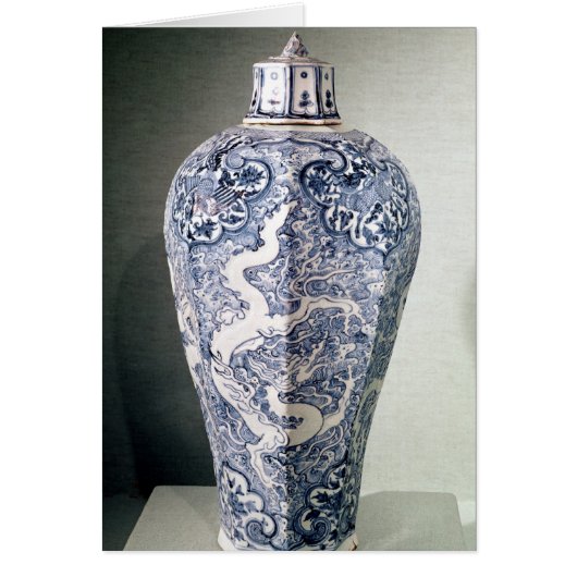 Octagonal 'Mei- P'ing' vase with white (Front)