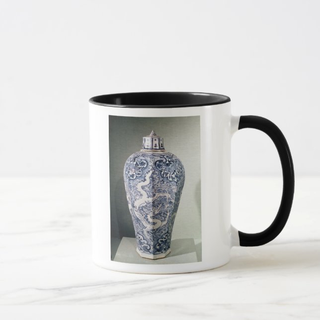 Octagonal 'Mei- P'ing' vase with white Mug (Right)