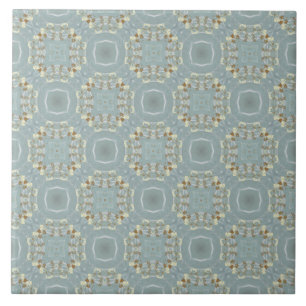 Octagons and Circles Retro Pattern Ceramic Tile