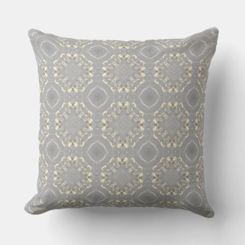 Octagons and Circles Retro Pattern Throw Pillow