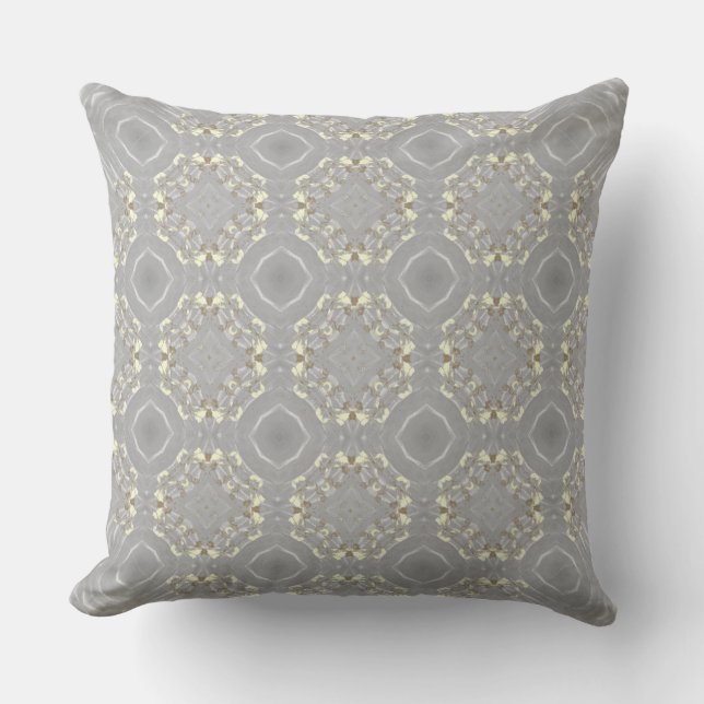 Octagons and Circles Retro Pattern Throw Pillow (Front)