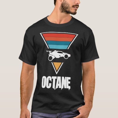 Octane Rocket Soccer Retro Sunset Distressed Graph T_Shirt