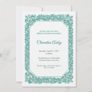 Octangle Wreathen Bridal Shower Invitation