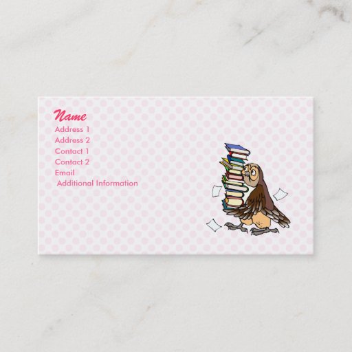 Customizable Octavian Owl Business Card Template
