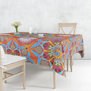 Octo brightener arabesque Moorish red style Tablecloth