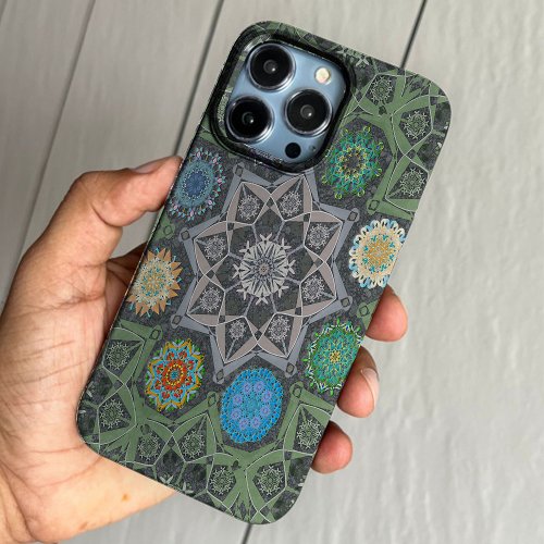 Octo brightener arabesque moorish stone green  iPhone 13 pro case