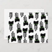 Octo-cat-octopus-cat-black-tenticles-pattern Postcard (Front/Back)