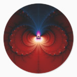 Octo - Fractal Classic Round Sticker