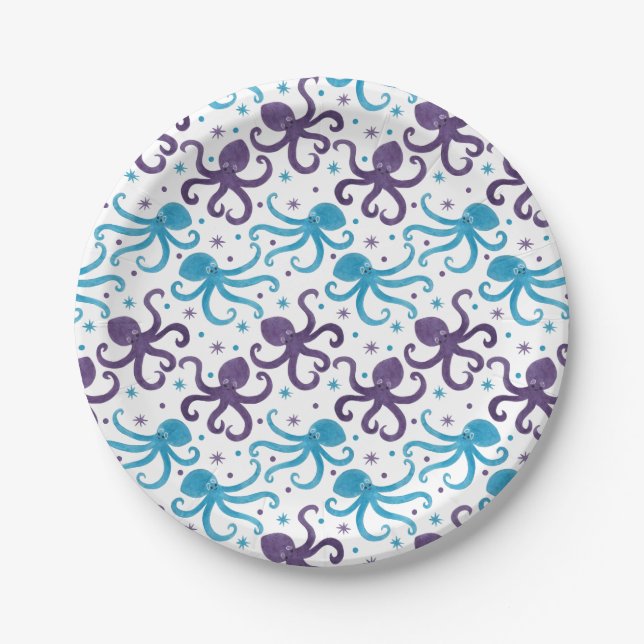 Octo The Octopus and Friends Paper Plates (Front)