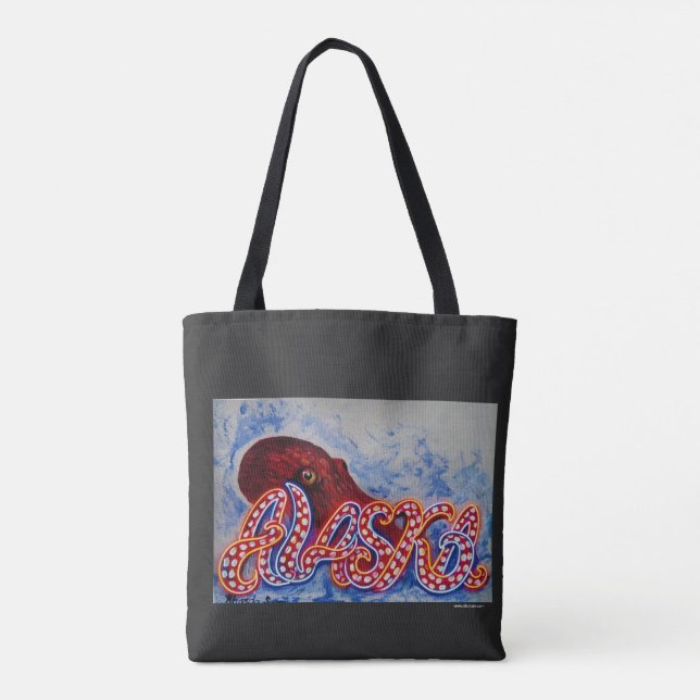 OctoAlaska & Borealis Run Tote Bag (Back)