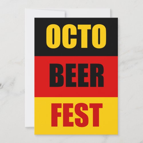 OctoBeerFest Oktoberfest Beer Party Invite
