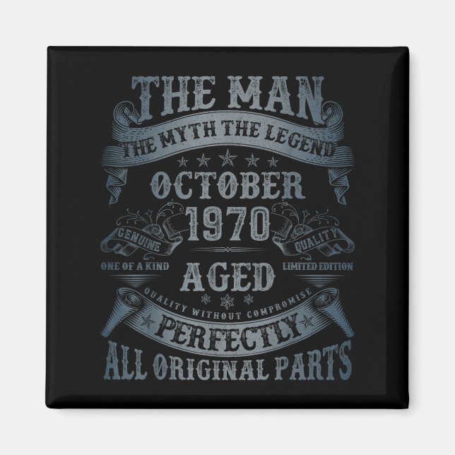 October 1970 55 Year Old Bday For Men 55th Birthda Magnet (Front)