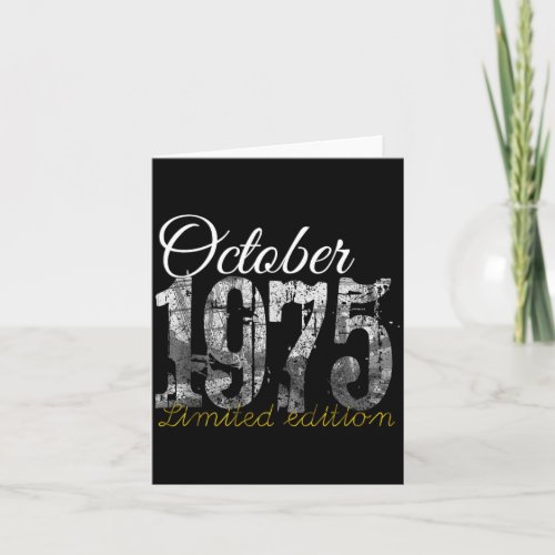 October 1975 Tee 50 Year Old Shirt 1975 50th Birth